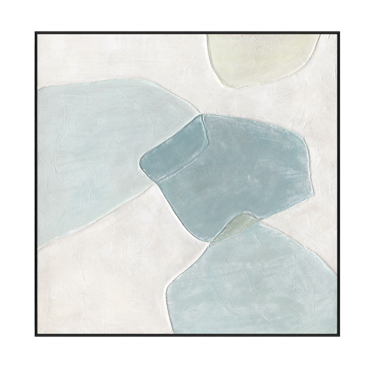 Silent Horizon Blue Green Abstract #M4716