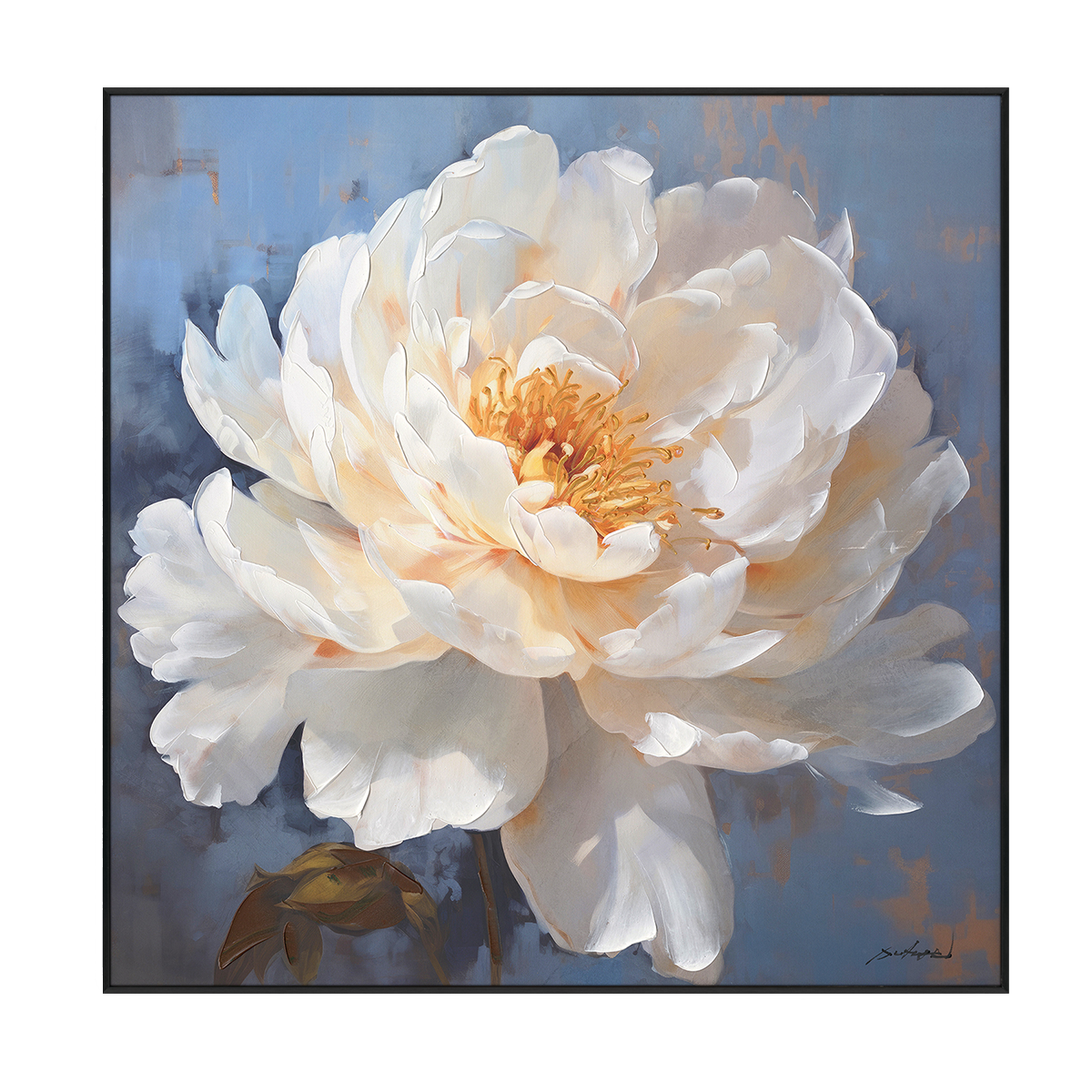 Radiant Peony White Floral Art #M6936