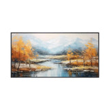 Autumn River Landscape Painting