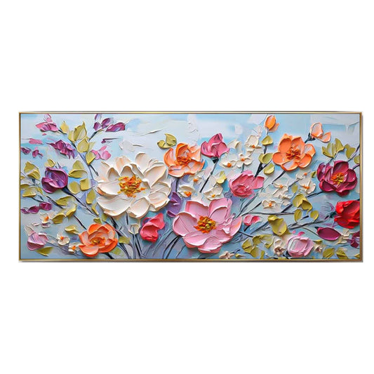 Blossom Symphony Blue Garden Painting