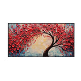 Red Blossom Textured Painting