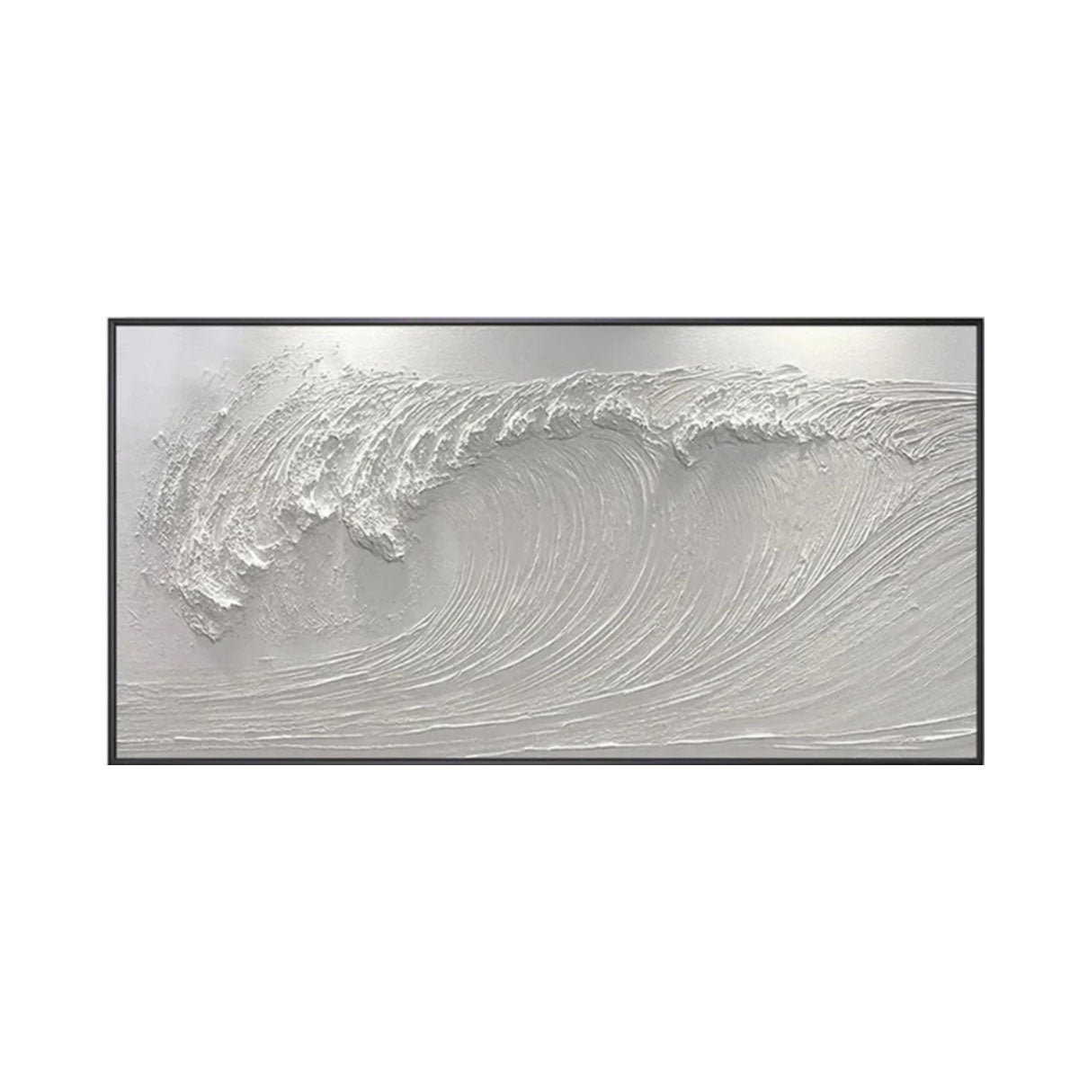White Textured Ocean Painting