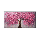 Pink Sakura Tree Textured Painting