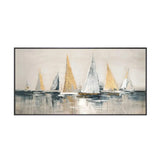 Abstract Sailboat Textured Painting