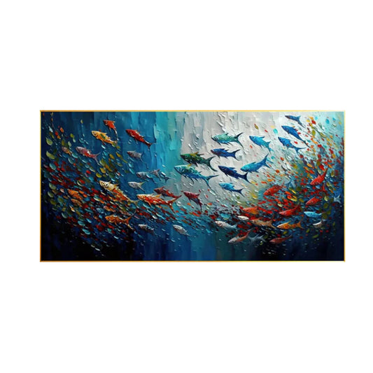 Colorful Fish Abstract Painting