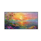 Sunset Landscape Textured Painting
