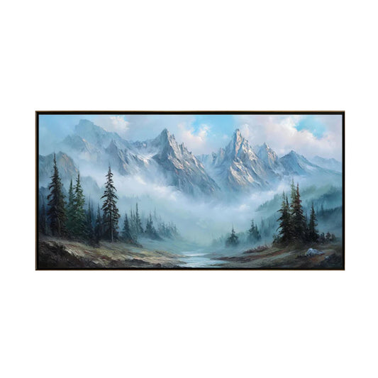 Blue Mist Mountain Landscape Painting