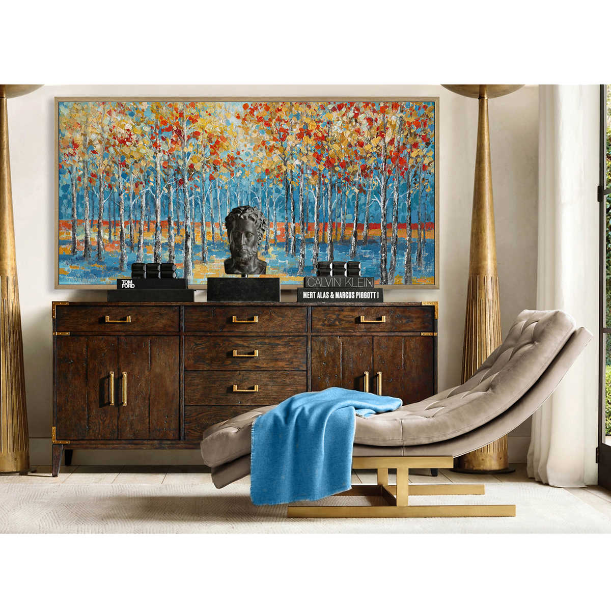 Modern Nordic Hand-painted Oil Painting #L0570