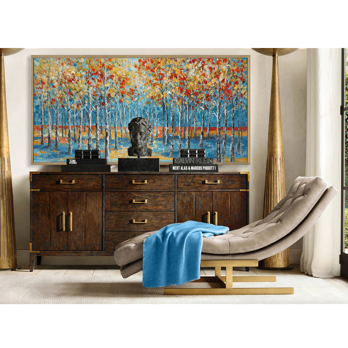 Modern Nordic Hand-painted Oil Painting #L0570