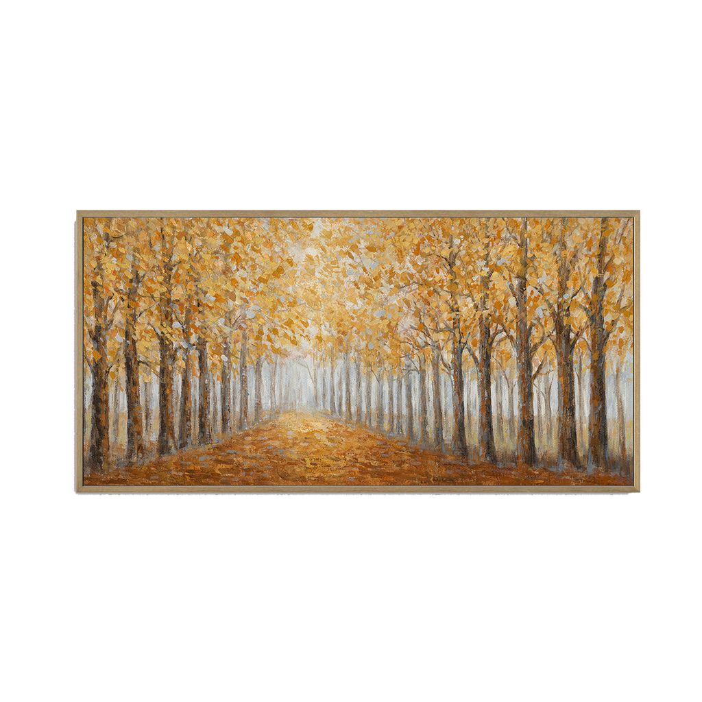 Modern Hand painted Golden Forest Oil Painting #L0572