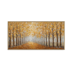 Modern Hand painted Golden Forest Oil Painting #L0572