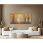 Modern Hand painted Golden Forest Oil Painting #L0572