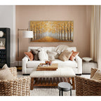 Modern Hand painted Golden Forest Oil Painting #L0572