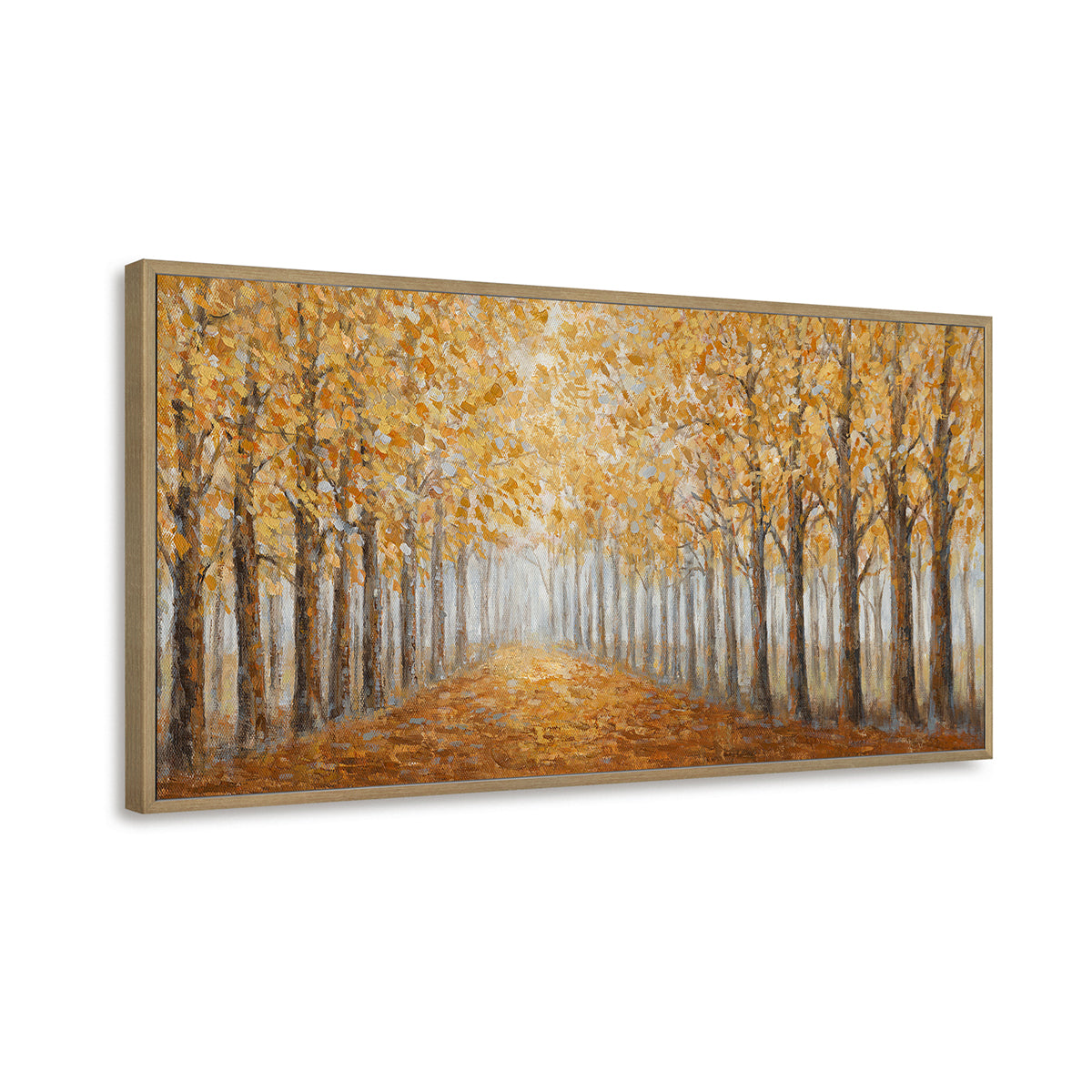 Modern Hand painted Golden Forest Oil Painting #L0572