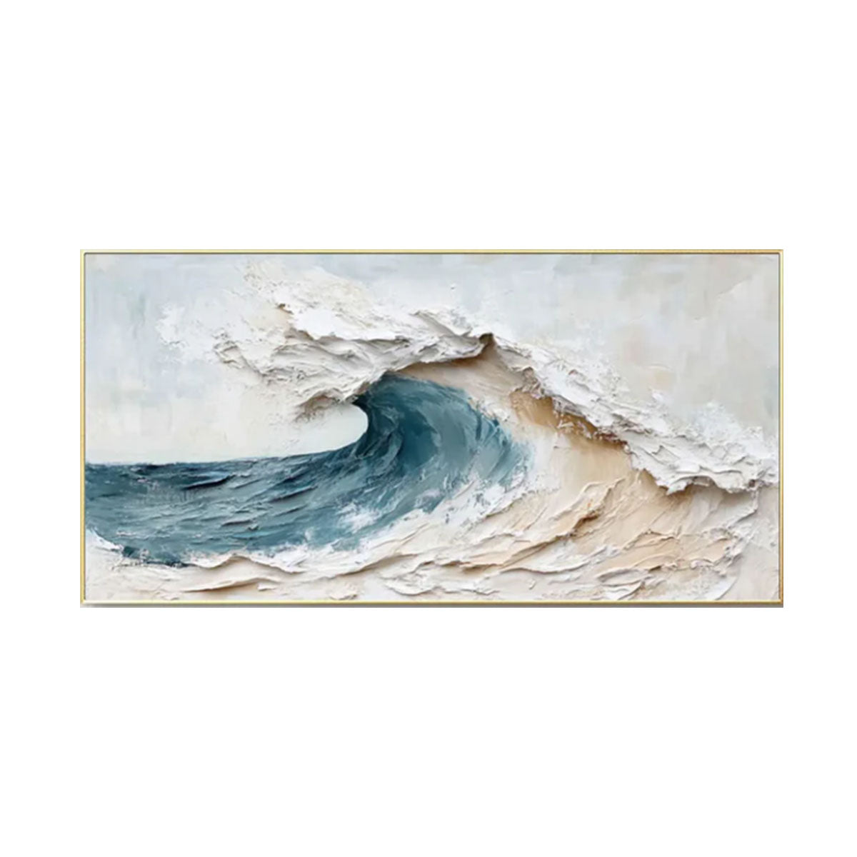 Ocean Crest Textured Wave Painting