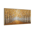 Modern Hand painted Golden Forest Oil Painting #L0572