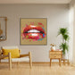 Golden Lips Pop Art #L2003