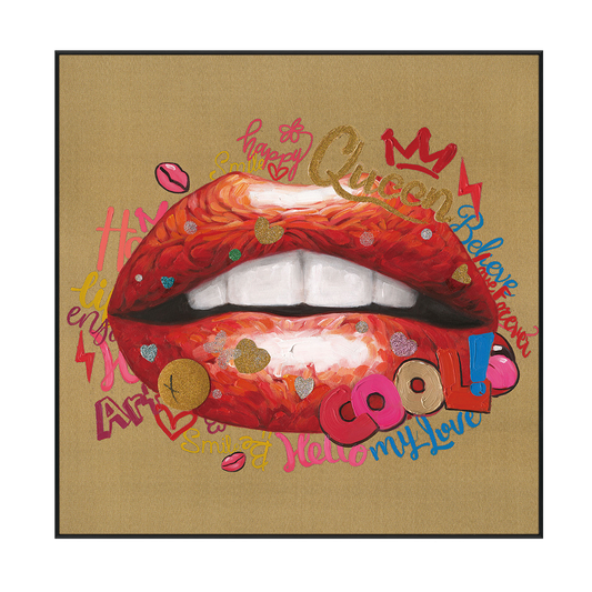 Golden Lips Pop Art #L2003