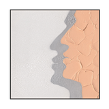 Silent Duality Minimalist Face Texture Painting #L2114