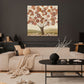 Golden Bloom Abstract Dotted Tree Painting #L2597