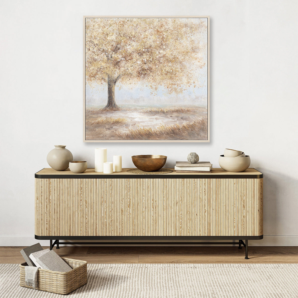 Modern Large Colorful Tree Wall Art #L4544
