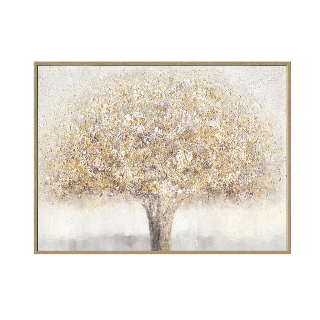 Golden Abstract Tree Art Oil Painting #L4545