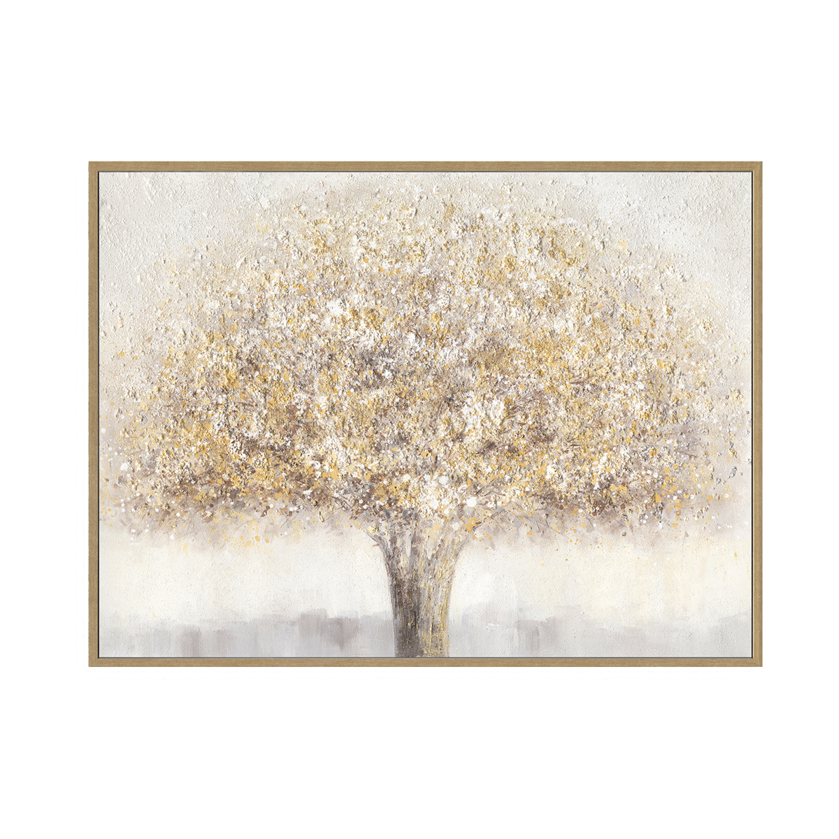 Golden Abstract Tree Art Oil Painting #L4545