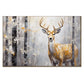 Golden Forest Stag Oil Painting