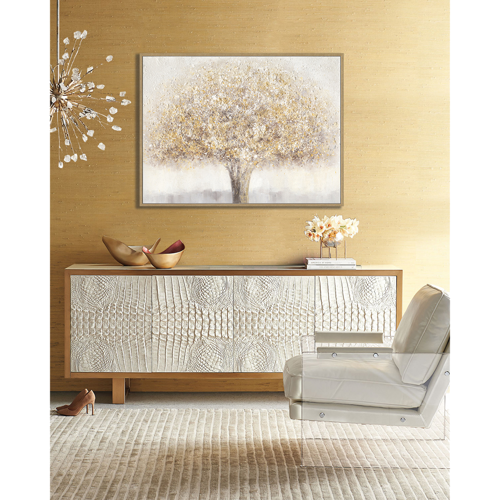 Golden Abstract Tree Art Oil Painting #L4545