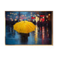 Yellow Umbrella Night Rain Painting