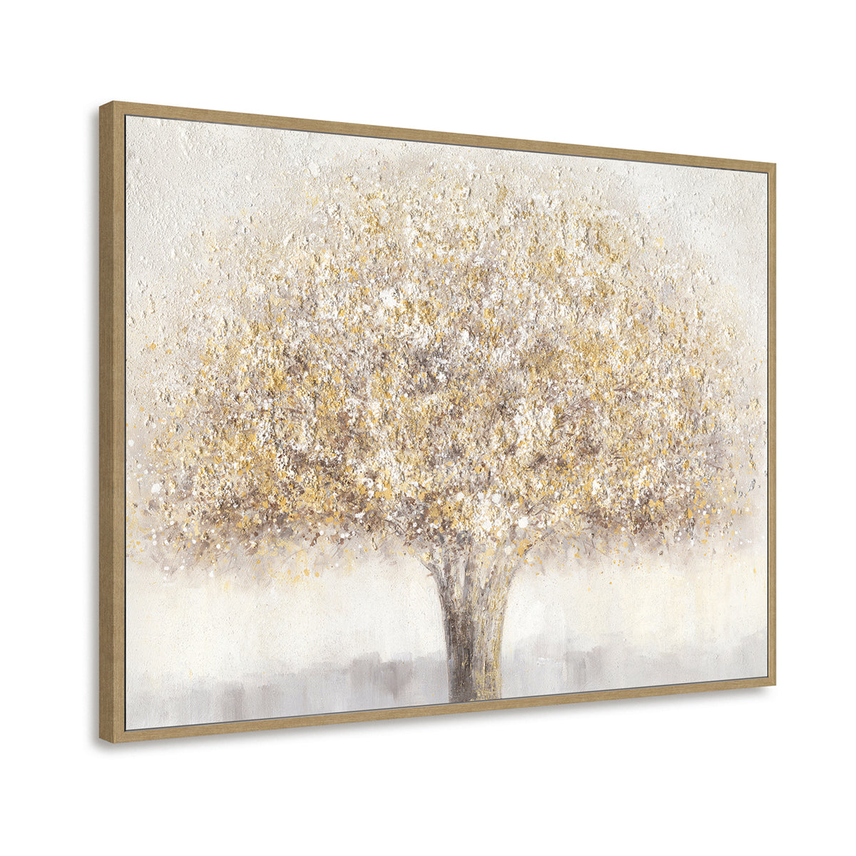 Golden Abstract Tree Art Oil Painting #L4545