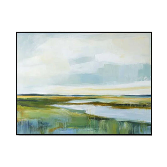 Soft Green Landscape Painting