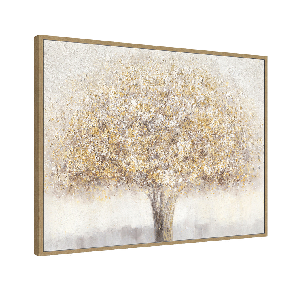 Golden Abstract Tree Art Oil Painting #L4545
