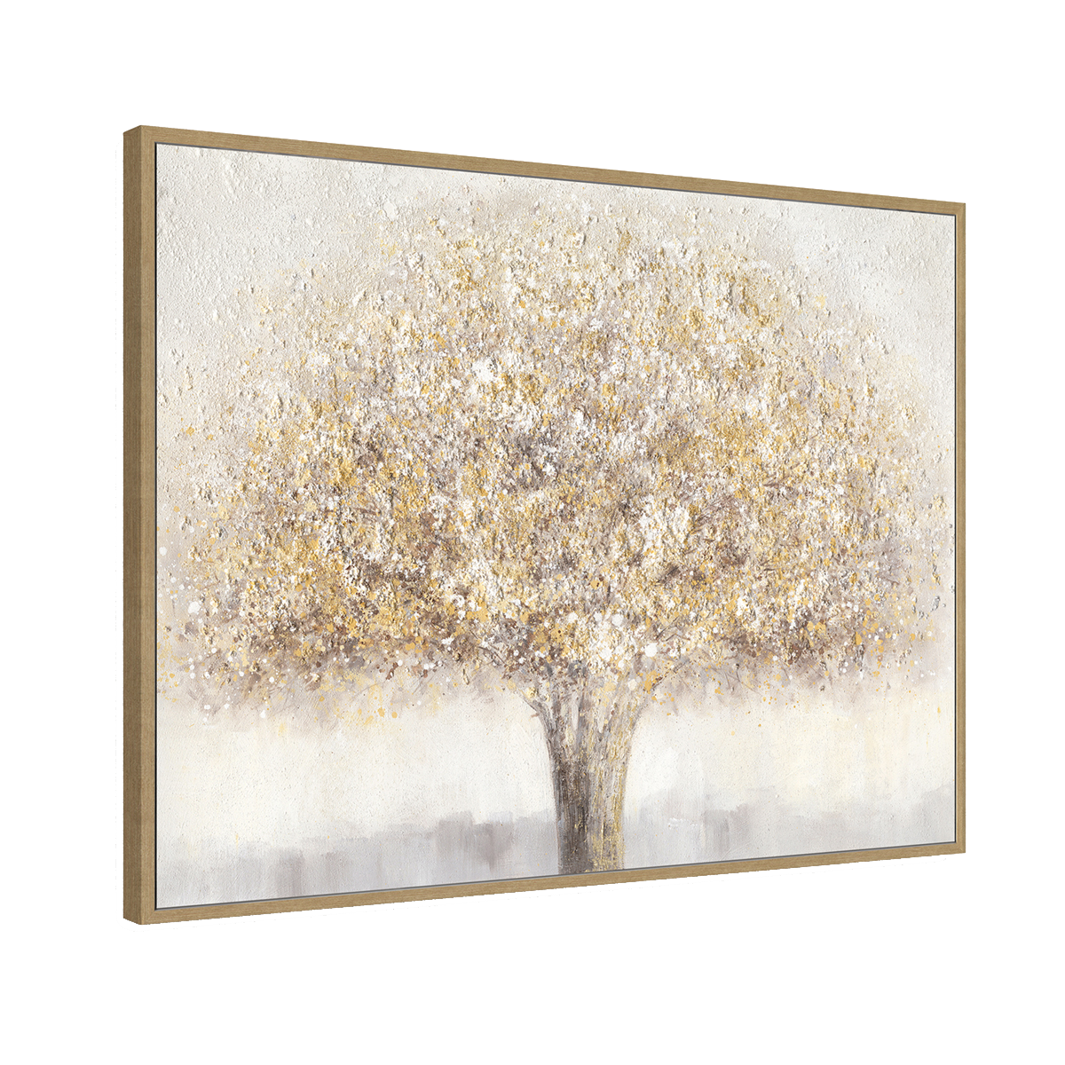 Golden Abstract Tree Art Oil Painting #L4545