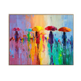 Colorful Umbrella Abstract Painting