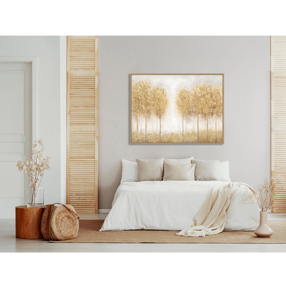 Golden Forest Glow Canvas Art #L4547