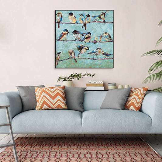 Emerald Breeze Bird Painting #L5912