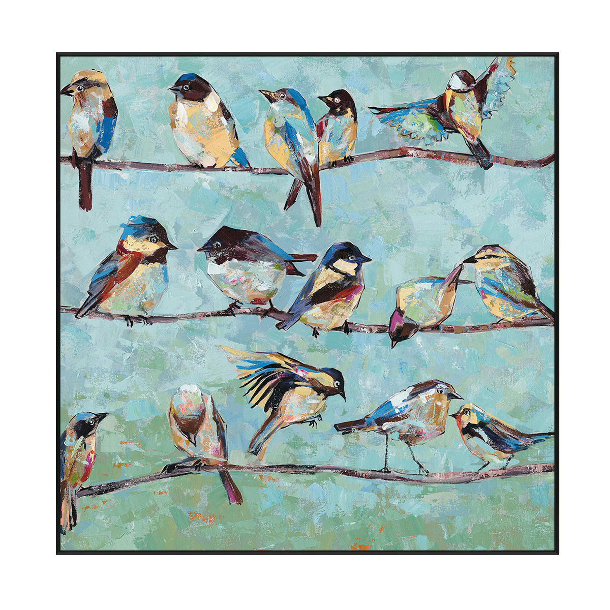 Emerald Breeze Bird Painting #L5912