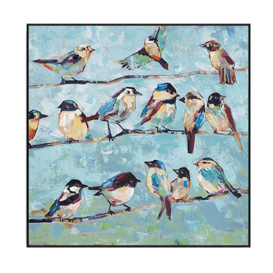 Mint Melody Bird Painting #L5913