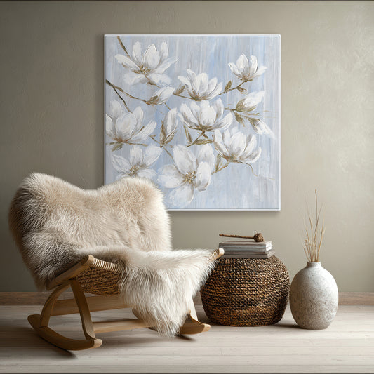 Pure Bloom Magnolia Textured Painting #M0508