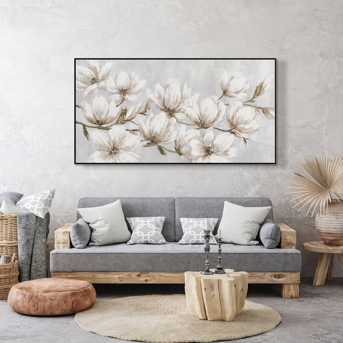 Graceful Blossoms - Magnolia Horizontal Painting #M0520