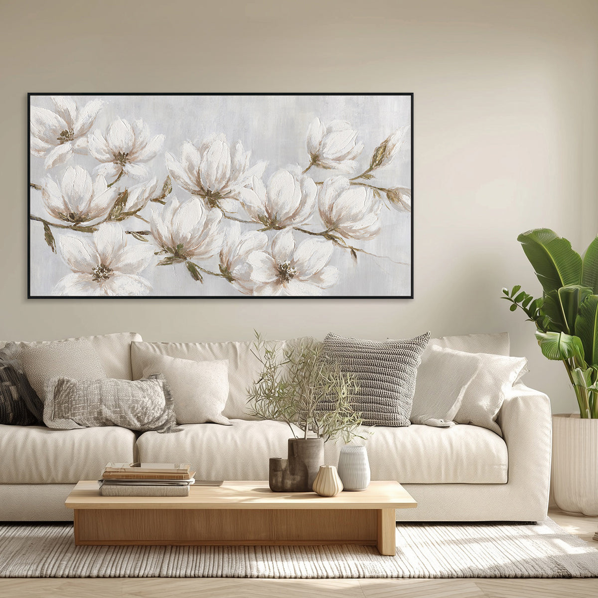 Graceful Blossoms - Magnolia Horizontal Painting #M0520