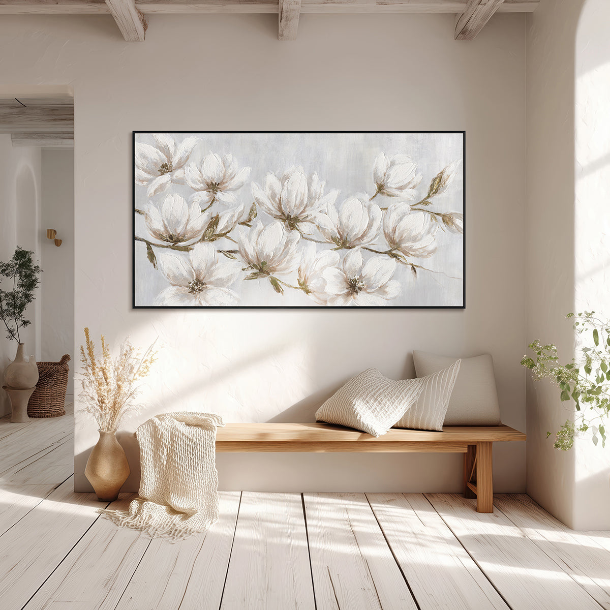 Graceful Blossoms - Magnolia Horizontal Painting #M0520