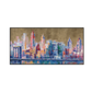 Golden Skyline Abstract Cityscape Painting #M0589