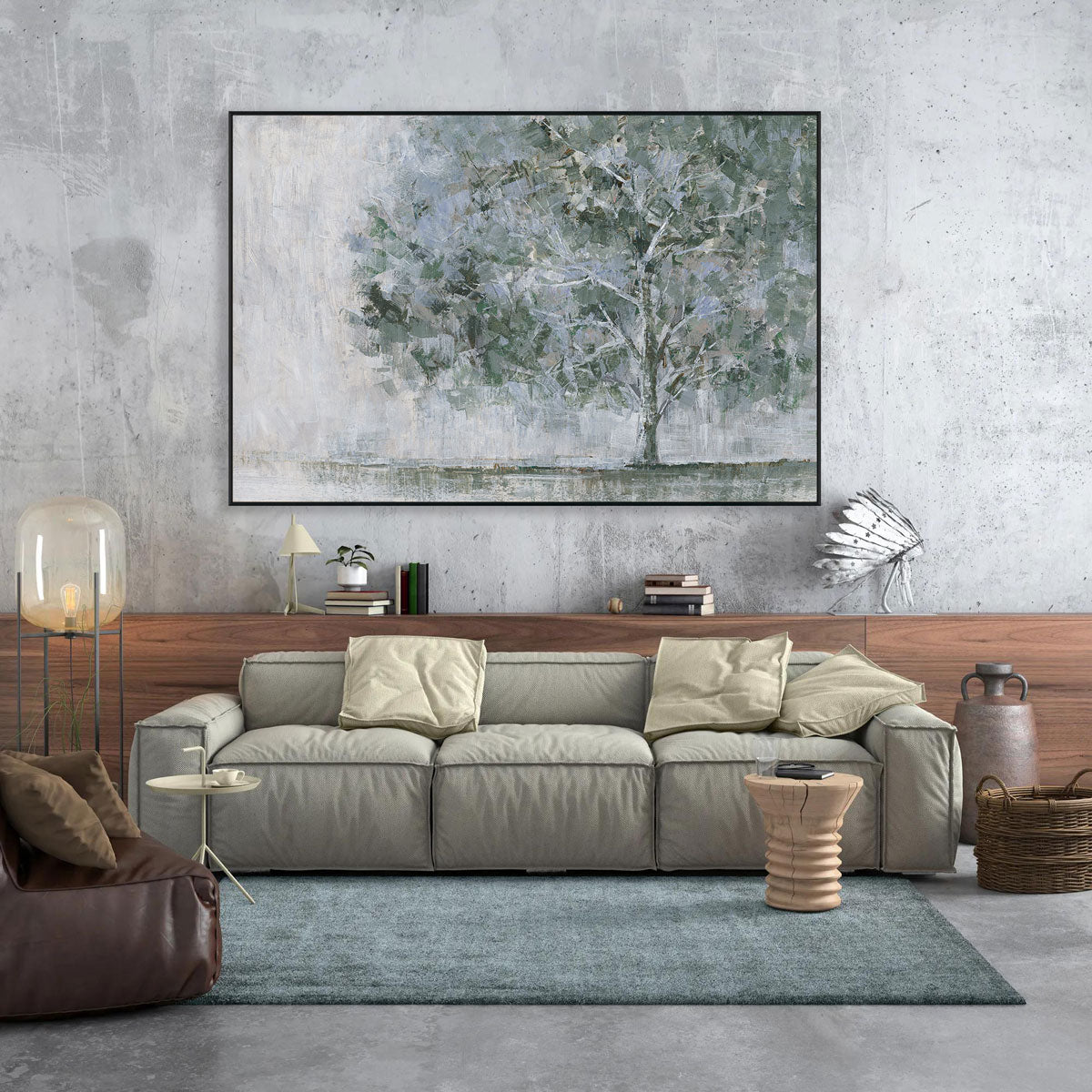 Silent Tree Abstract Nature Painting #M0591