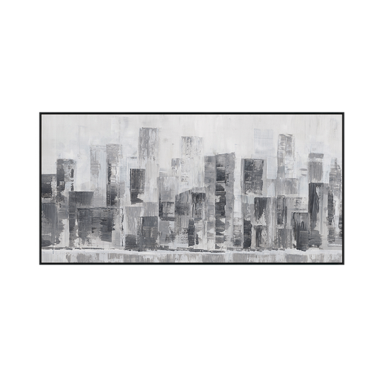 Shades of City Monochrome Abstract Painting #M0598