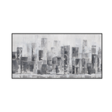 Shades of City Monochrome Abstract Painting #M0598