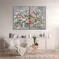 Silver Charm Abstract Floral Painting #M0682