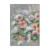 Silver Charm Abstract Floral Painting #M0682