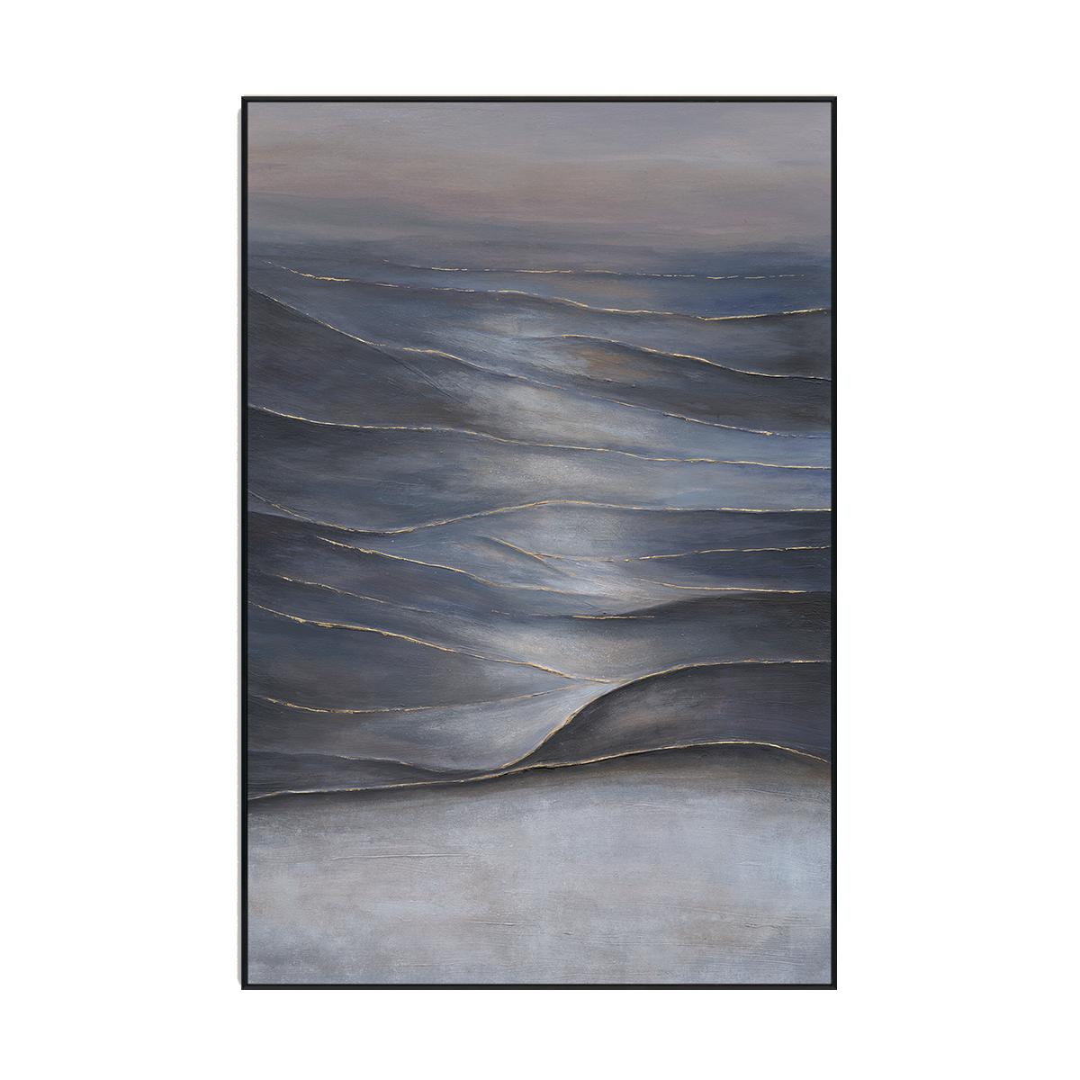 Golden Horizon Abstract Landscape Painting #M0704